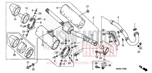 SILENCIEUX D'ECHAPPEMENT (CRF450R6,7,8) CRF450R6 de 2006